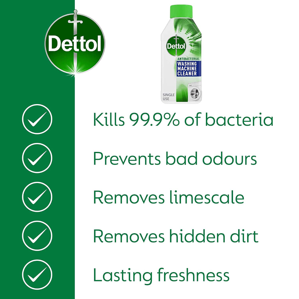 Dettol Antibacterial Washing Machine Cleaner 250 ML Dettol Antibacterial Washing Machine Cleaner 250 ML