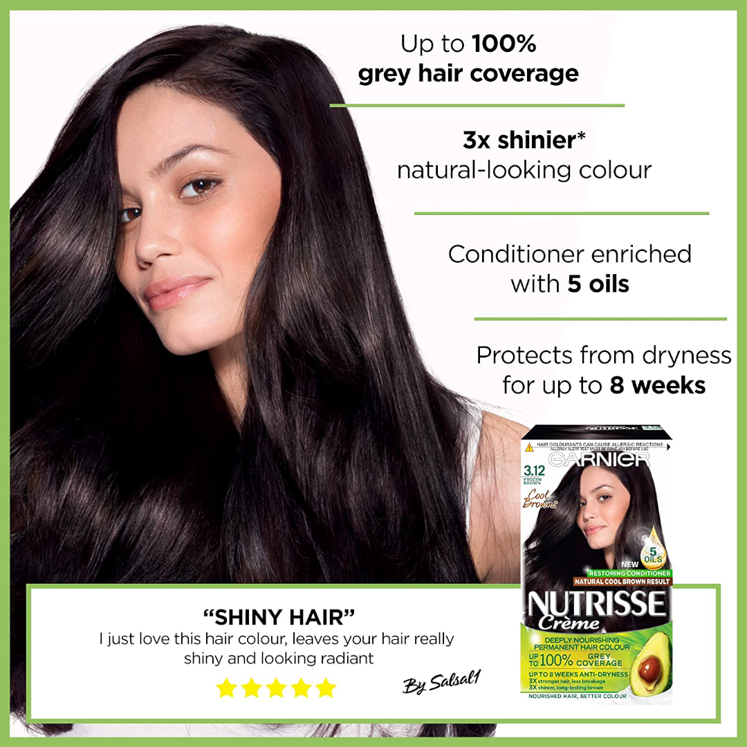 Garnier Nutrisse 3.12 Cool Frozen Brown Garnier Nutrisse 3.12 Cool Frozen Brown
