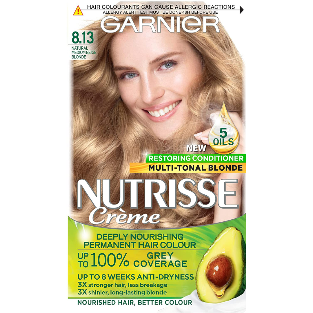 Garnier Nutrisse 8.13 Natural Medium Beige Blonde Garnier Nutrisse 8.13 Natural Medium Beige Blonde