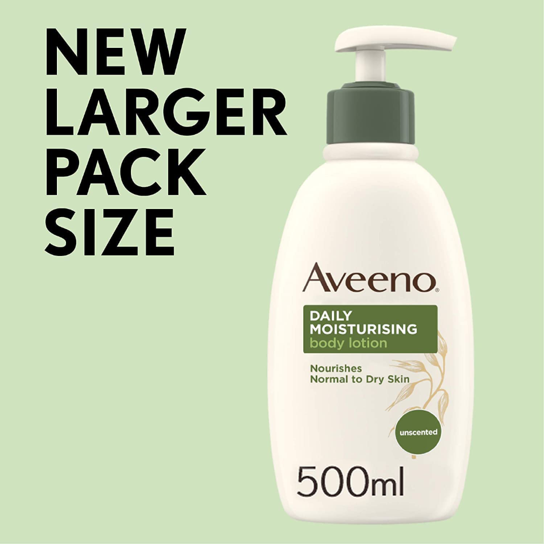 Aveeno Daily Moisturising Lotion 500 ML d-n mart 2 Aveeno Daily Moisturising Body Lotion for Normal to Dry Skin Care