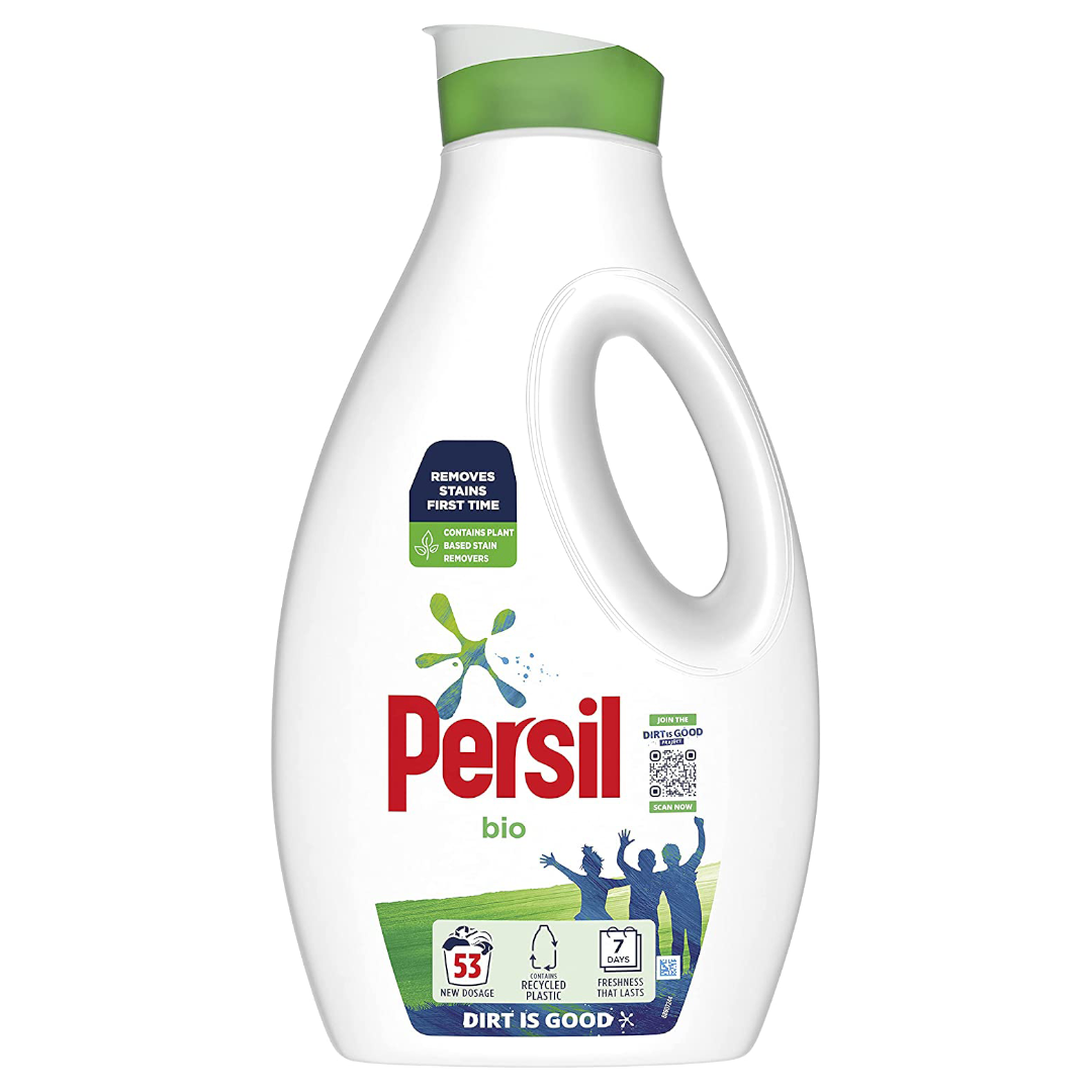 Persil Bio 100% recyclable bottle Laundry Washing Liquid Detergent tough on stains Persil Bio 100% recyclable bottle Laundry Washing Liquid Detergent tough on stains