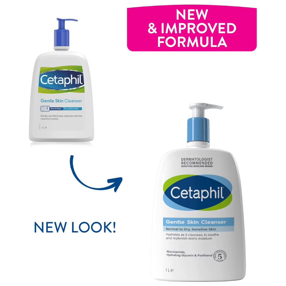 Cetaphil Gentle Skin Cleanser, Face & Body Wash 1L Cetaphil Gentle Skin Cleanser, Face & Body Wash 1L