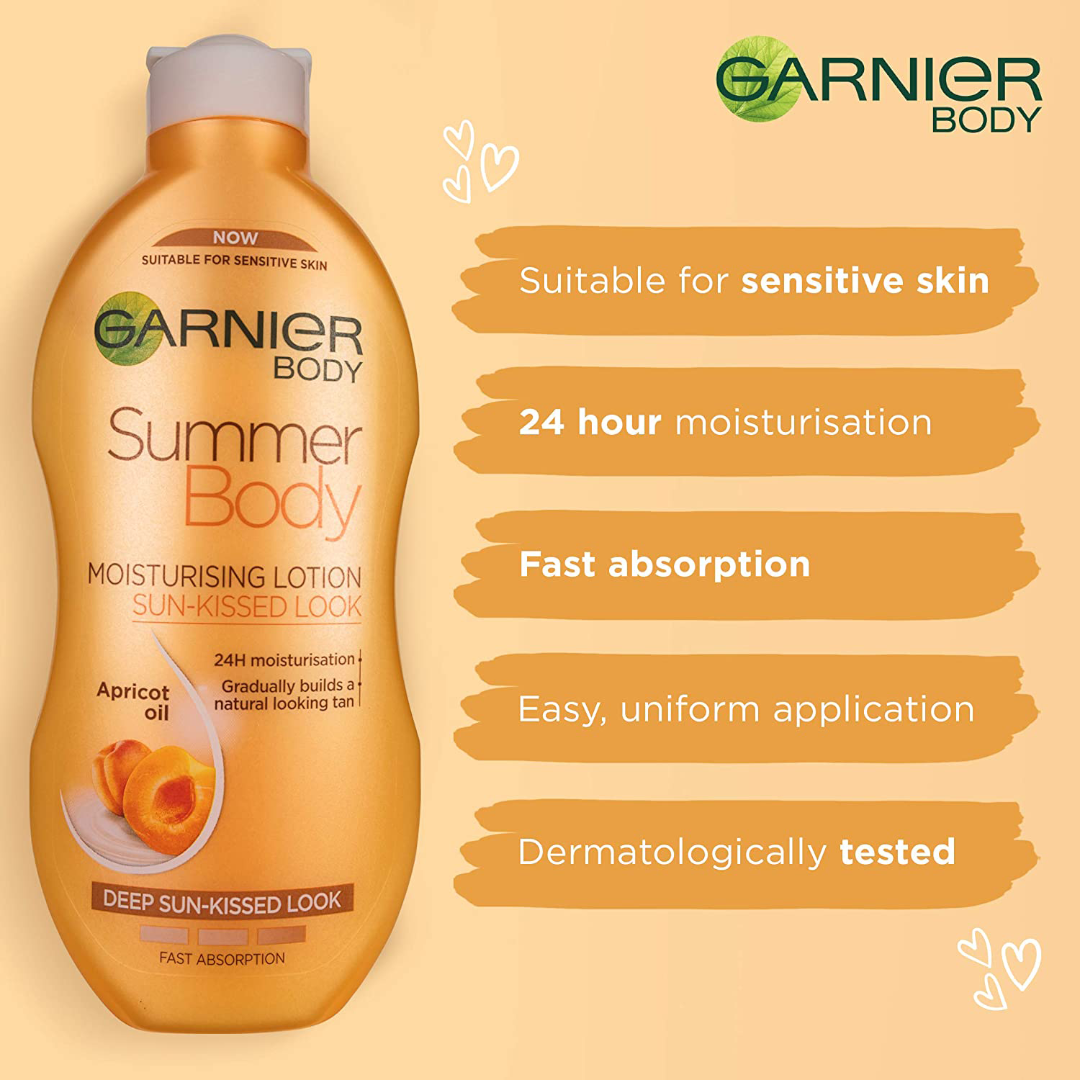 Garnier Summer Body Gradual Self Tan Moisturiser Sunkissed Tan 400 ml Garnier Summer Body Gradual Self Tan Moisturiser Sunkissed Tan 400 ml