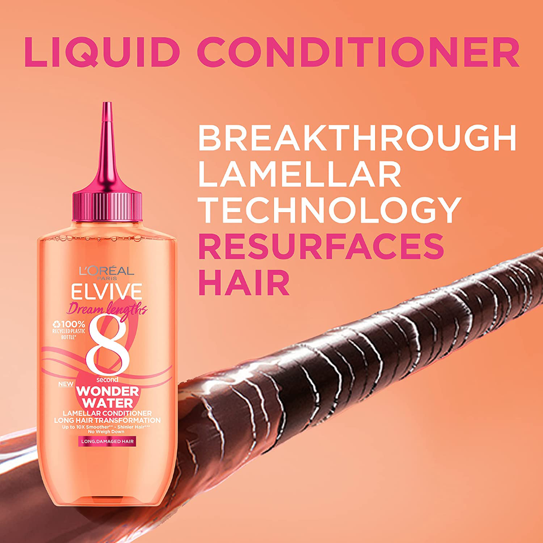 L'Oréal Paris Wonder Water Liquid Hair Conditioner By Elvive Dream Lengths 200ml L'Oréal Paris Wonder Water Liquid Hair Conditioner By Elvive Dream Lengths 200ml