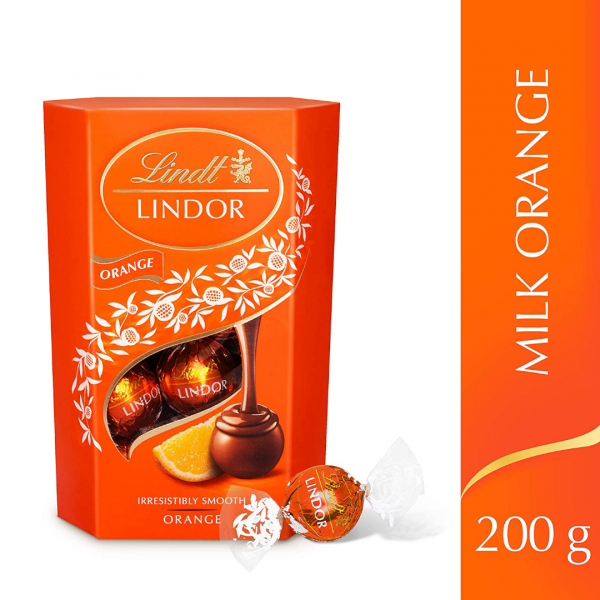 Lindt Lindor Milk Orange 200 G