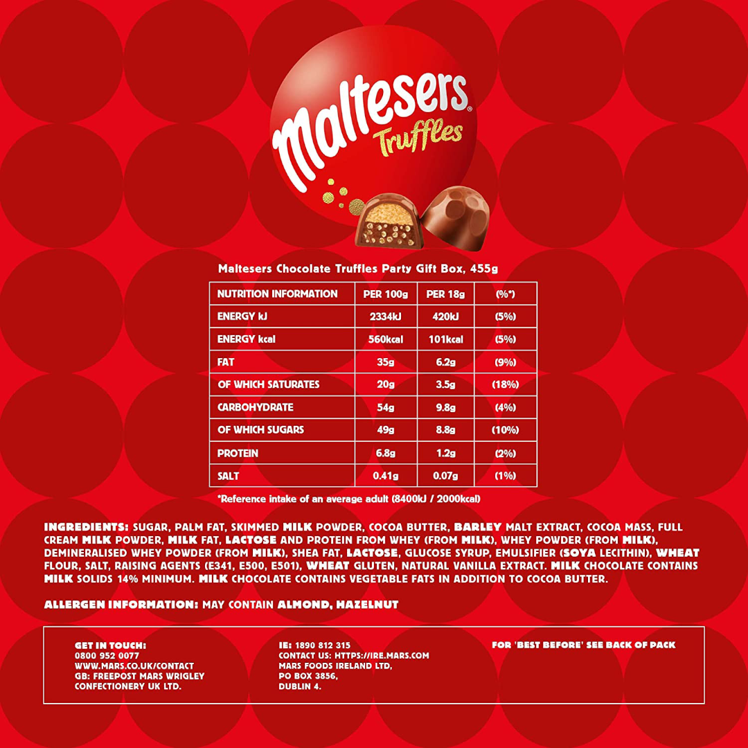 Maltesers Chocolate Truffles Gift Box 455 G