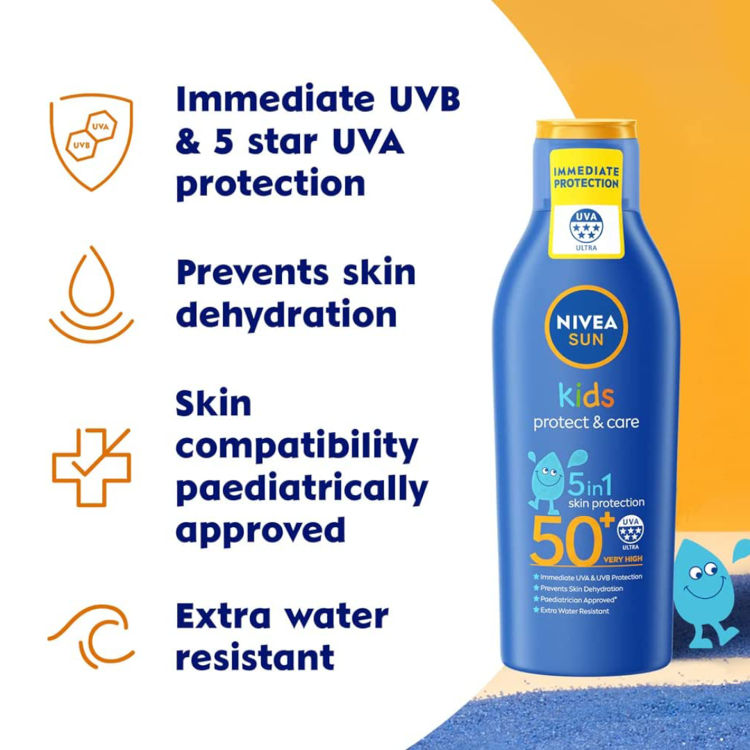 NIVEA SUN Kids Moisturising Sun Lotion SPF50+ 200 ml 2 NIVEA SUN Kids Moisturising Sun Lotion SPF50+ 200 ml