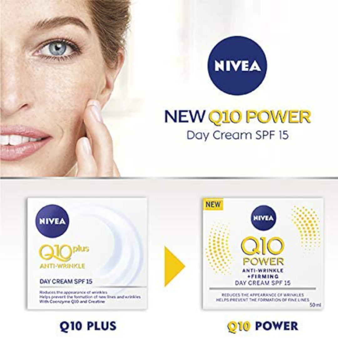 Nivea Q10 Power Anti-Wrinkle + Firming Day Cream SPF15 - 50 ml Nivea Q10 Power Anti-Wrinkle + Firming Day Cream SPF15 - 50 ml
