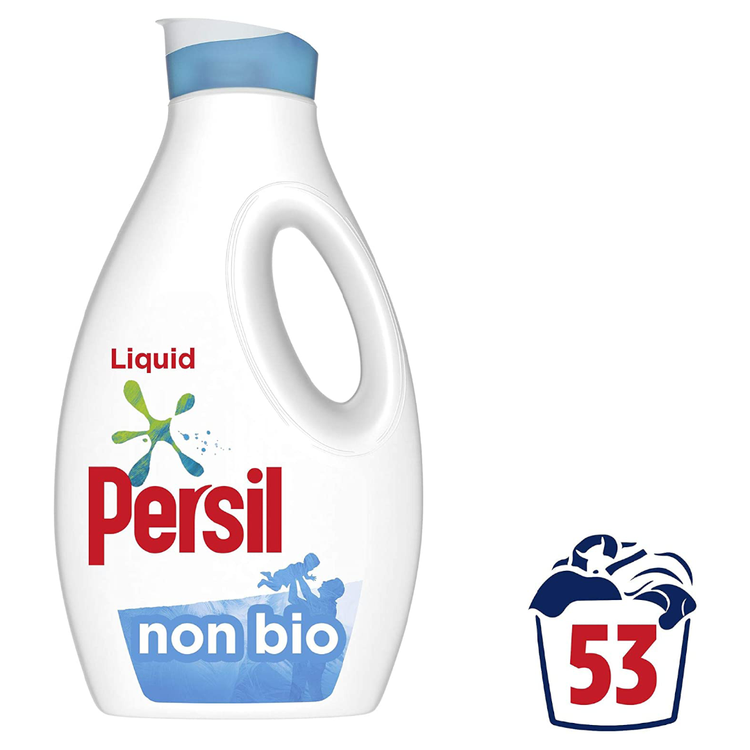 Persil Non Bio 100% recyclable bottle Laundry Washing Liquid Detergent tough on stains Persil Non Bio 100% recyclable bottle Laundry Washing Liquid Detergent tough on stains