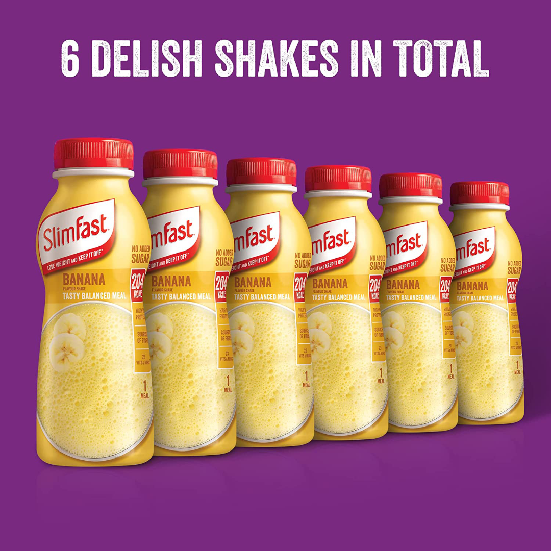 SlimFast Ready To Drink Shake Banana Flavour, 6 x 325 ml Multipack SlimFast Ready To Drink Shake Banana Flavour, 6 x 325 ml Multipack