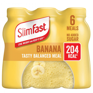 SlimFast Ready To Drink Shake Banana Flavour, 6 x 325 ml Multipack