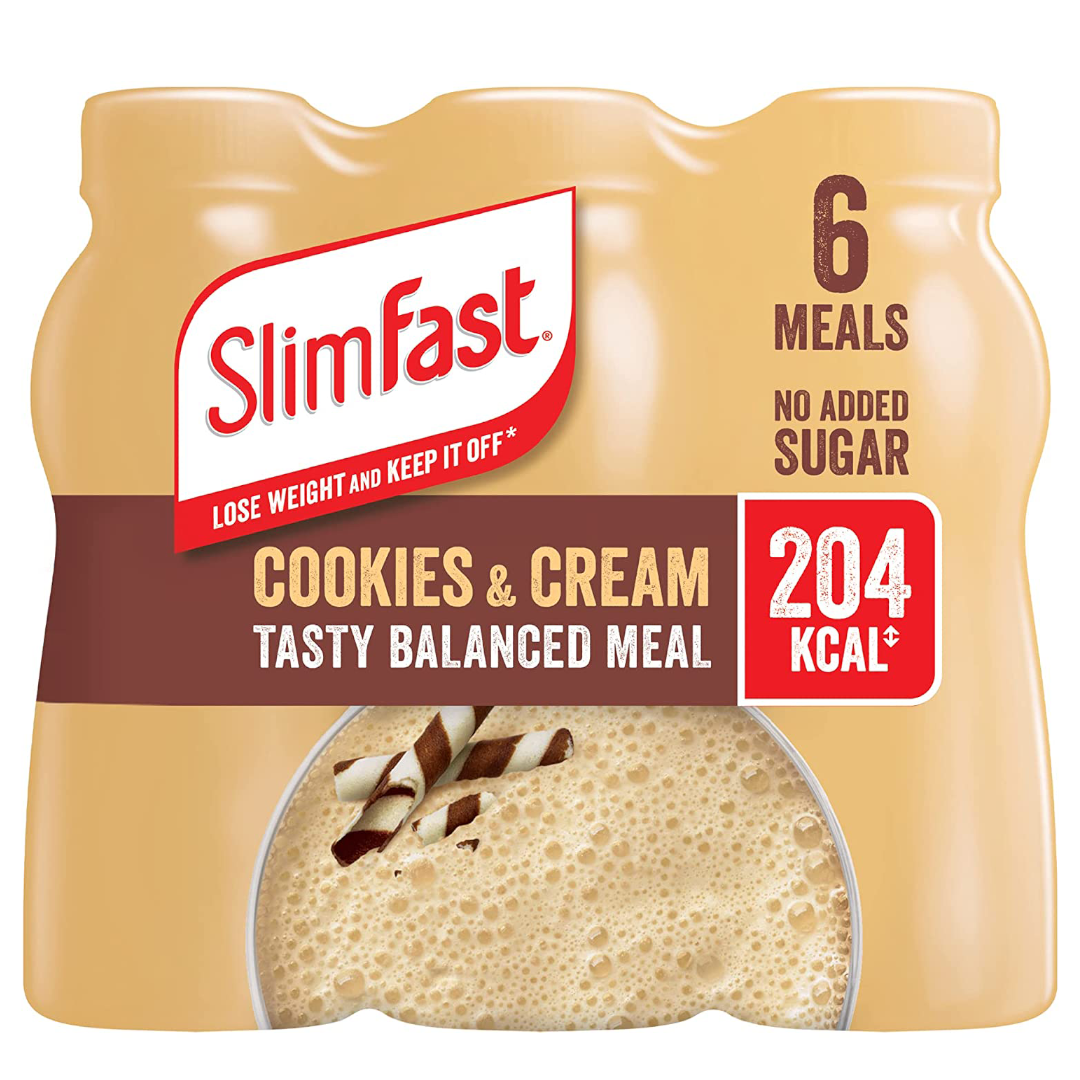 SlimFast Ready To Drink Shake Cookies and Cream Flavour, 6 x 325 ml Multipack SlimFast Ready To Drink Shake Cookies and Cream Flavour, 6 x 325 ml Multipack
