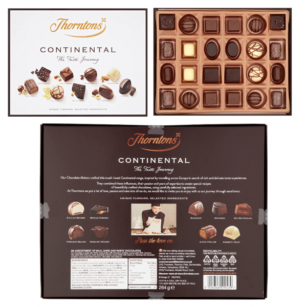Thorntons Continental Assorted Chocolate Gift Box 264 G