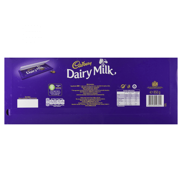 Cadbury Dairy Milk Giant Chocolate Bar 850 g