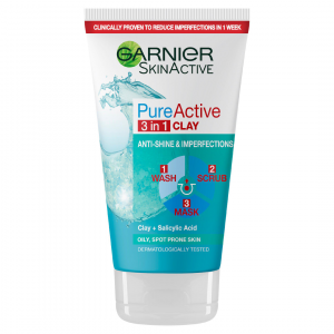 Garnier Pure Active 3in1 Clay Mask-Wash-Scrub 150ml