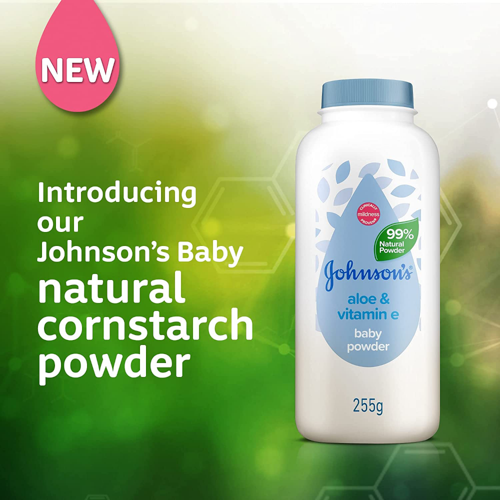 Johnson & Johnson Aloe & Vitamin E Baby Power 255g
