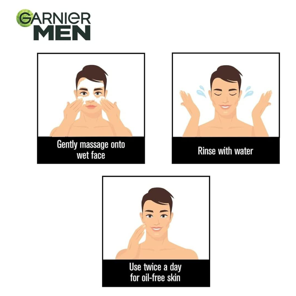 Garnier Men Power White Double Action Face Wash 100g - D-N Mart Garnier Men Power White Double Action Face Wash 100g - D-N Mart