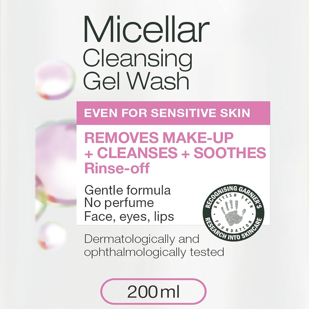 Garnier Micellar Cleansing Gel Wash For Sensitive Skin 200 ml | D-N Mart Garnier Micellar Cleansing Gel Wash For Sensitive Skin 200 ml | D-N Mart