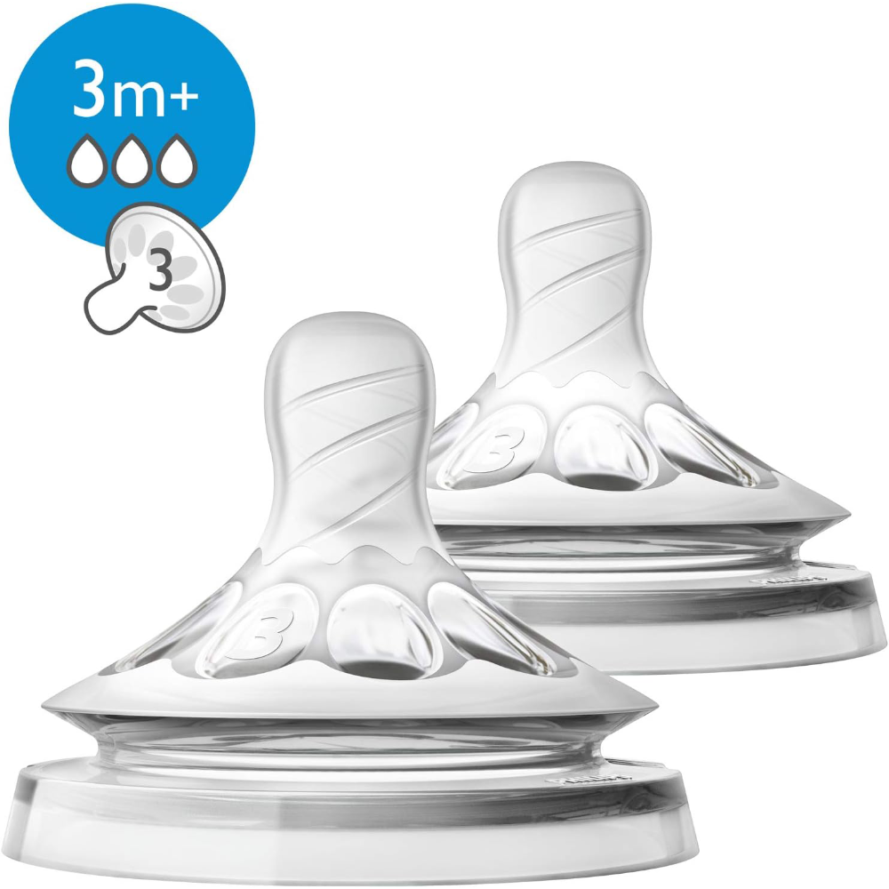 Philips Avent Natural Teat Anti-Colic Pack of 2 Medium Flow Philips Avent Natural Teat Anti-Colic Pack of 2 Medium Flow