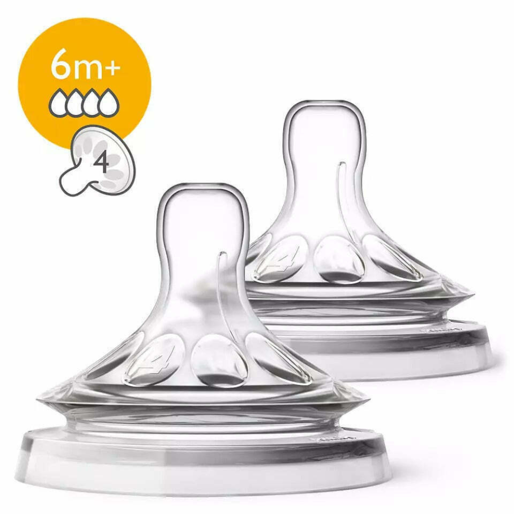Philips Avent Natural Teat Anti-Colic Pack of 2 Rapid Flow Philips Avent Natural Teat Anti-Colic Pack of 2 Rapid Flow
