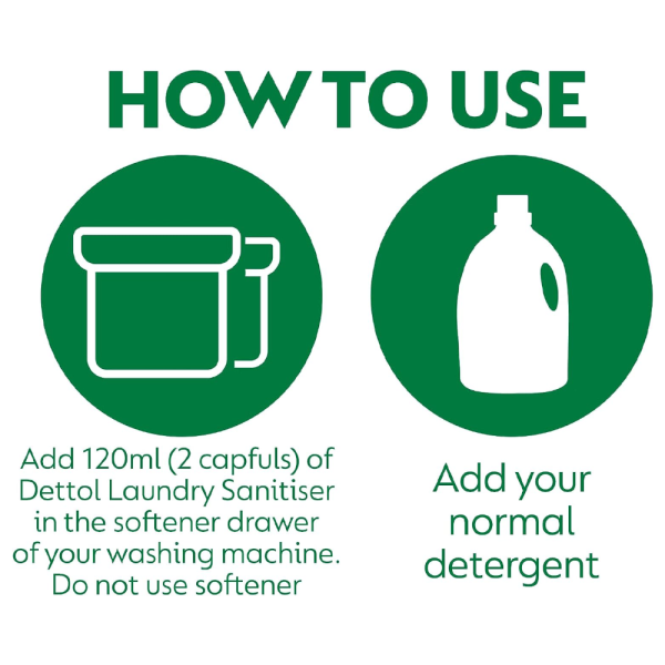 Dettol Antibacterial Laundry Cleanser Fresh Cotton Family Pack 2.5 L