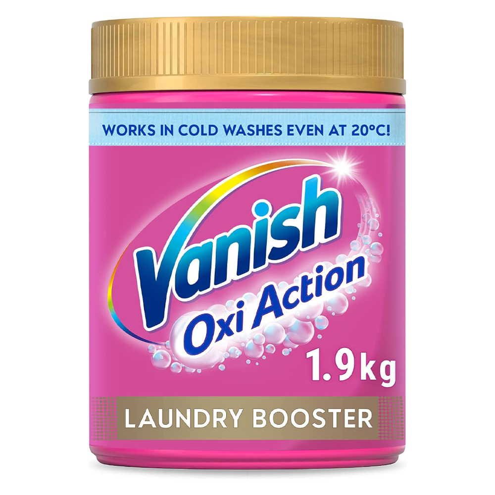 Vanish Gold Oxi Action Laundry Booster and Stain Remover Powder for Colours 1.9 kg Vanish Gold Oxi Action Laundry Booster and Stain Remover Powder for Colours 1.9 kg