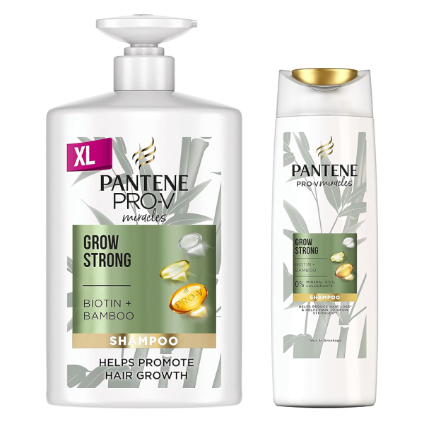 Pantene Grow Strong Shampoo with Biotin and Bamboo 1L