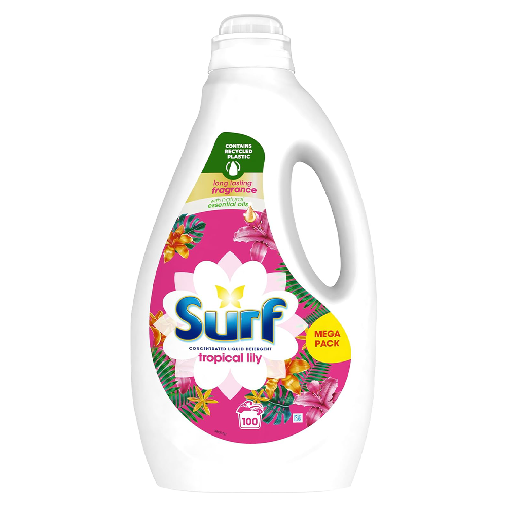 Surf Tropical Lily Concentrated Liquid Laundry Detergent 100 Washes Mega Pack